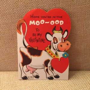 "Hope You In The Mooood" Vintage Valentine Card